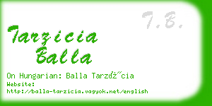 tarzicia balla business card